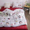 Cute Sweet Silk Cotton Printing Duvet Cover